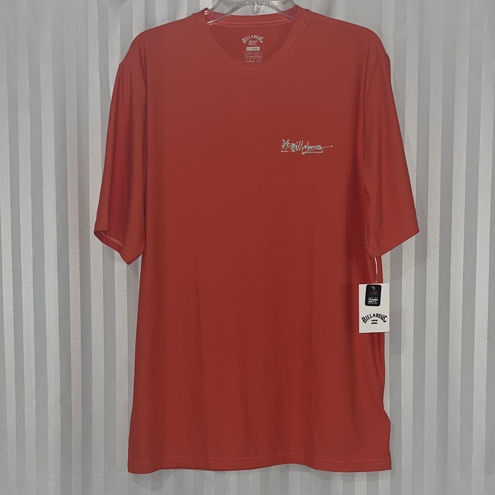 Billabong Men's Short‎ Sleeve Swim Rash Guard - Red
